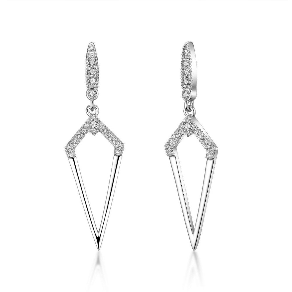 Real Diamond Party Wear Dangling Stud Earrings